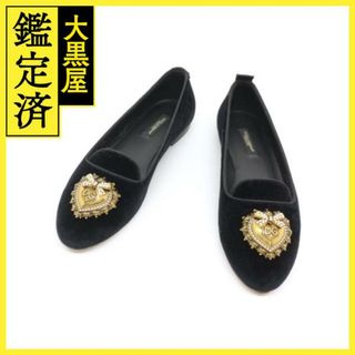 ドルチェアンドガッバーナ(DOLCE&GABBANA)のドルチェ＆ガッバーナ　パンプス　レディース36　ブラック　ベロア　【200】(ハイヒール/パンプス)