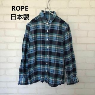 ロペ(ROPE’)のROPE ロペ　チェックシャツ　大人女子　春夏コーデ　極美品(シャツ/ブラウス(長袖/七分))