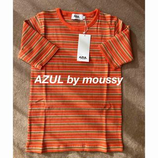 アズールバイマウジー(AZUL by moussy)の【アズールバイマウジー】レディース　半袖カットソー　クルーネック半袖Tシャツ(カットソー(半袖/袖なし))