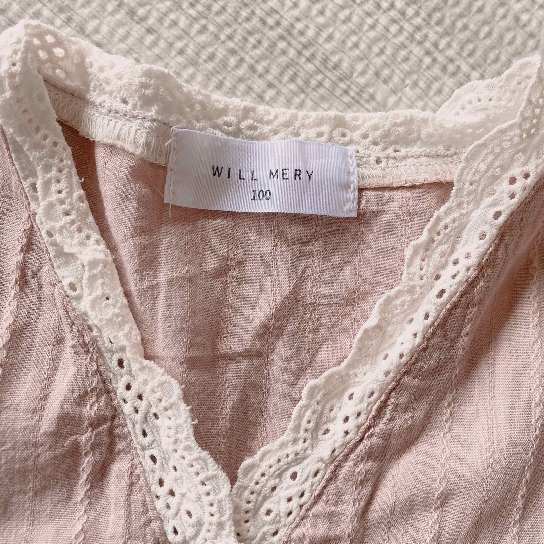 WILL MERY(ウィルメリー)のウィルメリー　半袖　ブラウス　シャツ　フリル キッズ/ベビー/マタニティのキッズ服女の子用(90cm~)(ブラウス)の商品写真