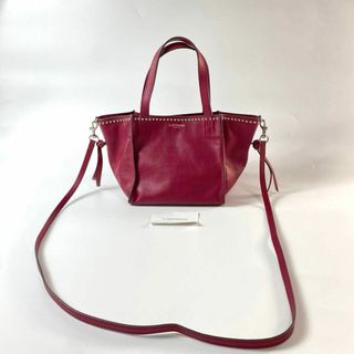 美品 J&M DAVIDSON スタッズ 2way ショルダー ハンドバッグ