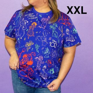 ディズニー(Disney)のXXL cakeworthy ディズニー 100周年 半袖 Tシャツ バンド(Tシャツ/カットソー(半袖/袖なし))