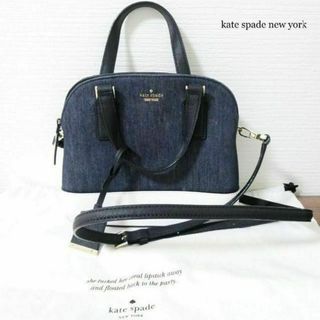 ケイトスペードニューヨーク(kate spade new york)の極美品 ケイトスペードニューヨーク デニム×レザー 2WAY ハンドバッグ(ハンドバッグ)