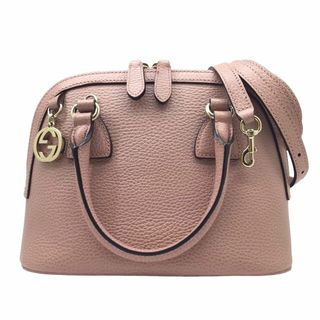 グッチ(Gucci)のGUCCI　グッチ　インターロッキングG　ショルダーバッグ　449661　2WAYバッグ　ハンドバッグ　レザーバッグ　ピンク系　コンパクト　斜め掛け　肩掛け　レディース(ショルダーバッグ)