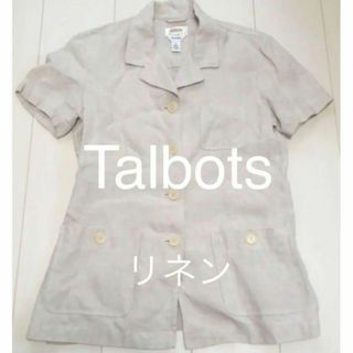 タルボット(TALBOTS)の値下げ 美品 Talbots タルボット リネンシャツ M ジャケット 半袖(シャツ/ブラウス(半袖/袖なし))