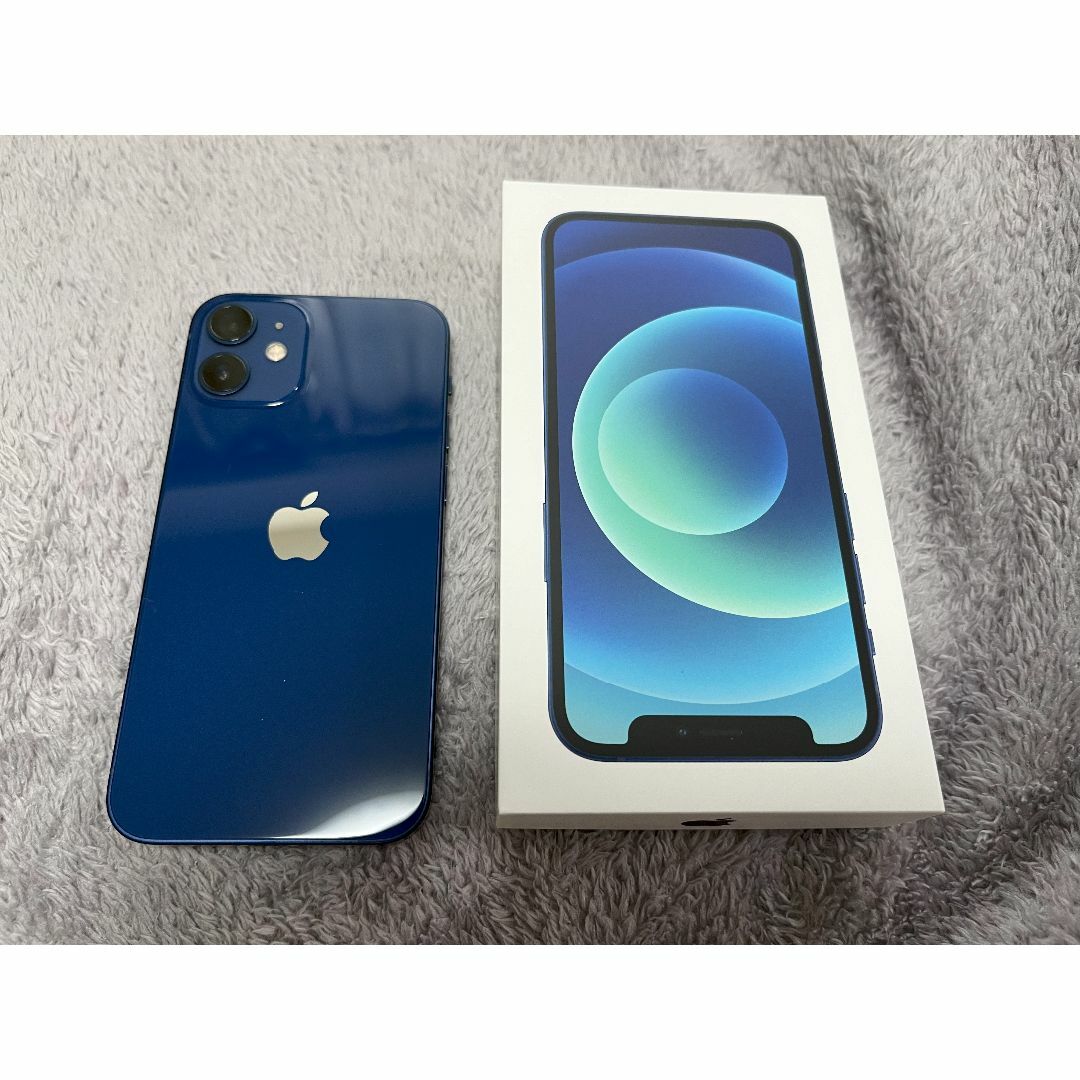 Apple(アップル)のiPhone12 mini 128GB ブルー SIMフリー 極美品 電池85 スマホ/家電/カメラのスマートフォン/携帯電話(スマートフォン本体)の商品写真