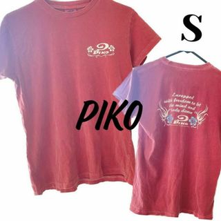 ピコ(PIKO)のPIKO ピコ Tシャツ S 平成 レトロ 綿100% レッド 赤(Tシャツ/カットソー(半袖/袖なし))