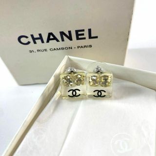 シャネル(CHANEL)のシャネル CHANEL ココマーク スクエア クリア ピアス(ピアス)