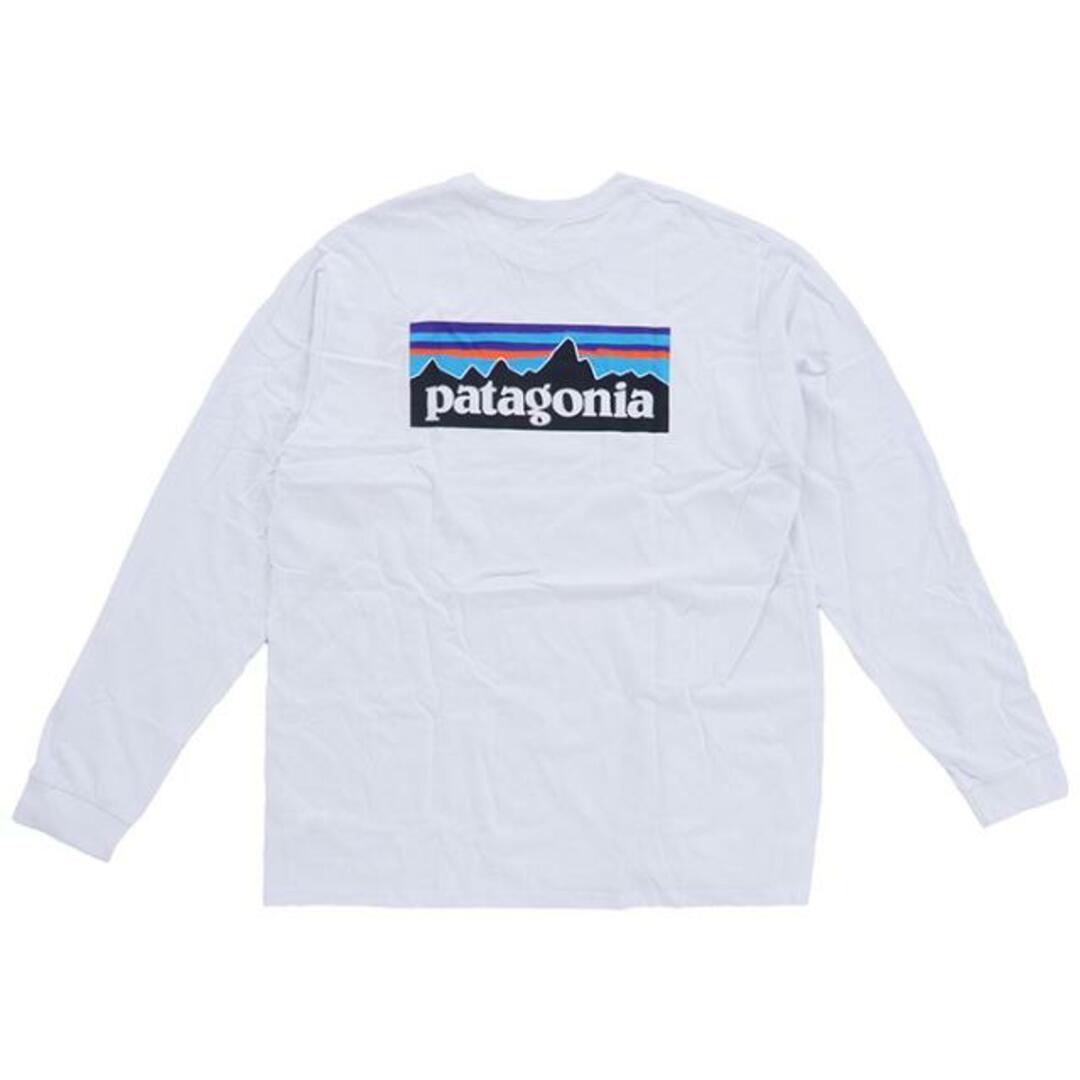 patagonia(パタゴニア)のPatagonia パタゴニア M’s L/S P-6 Logo Responsibili-Tee レスポンシビリティー 38518 メンズ ロングTシャツ 長袖 新色 売れ筋アイテム 1.ホワイト メンズのトップス(Tシャツ/カットソー(七分/長袖))の商品写真