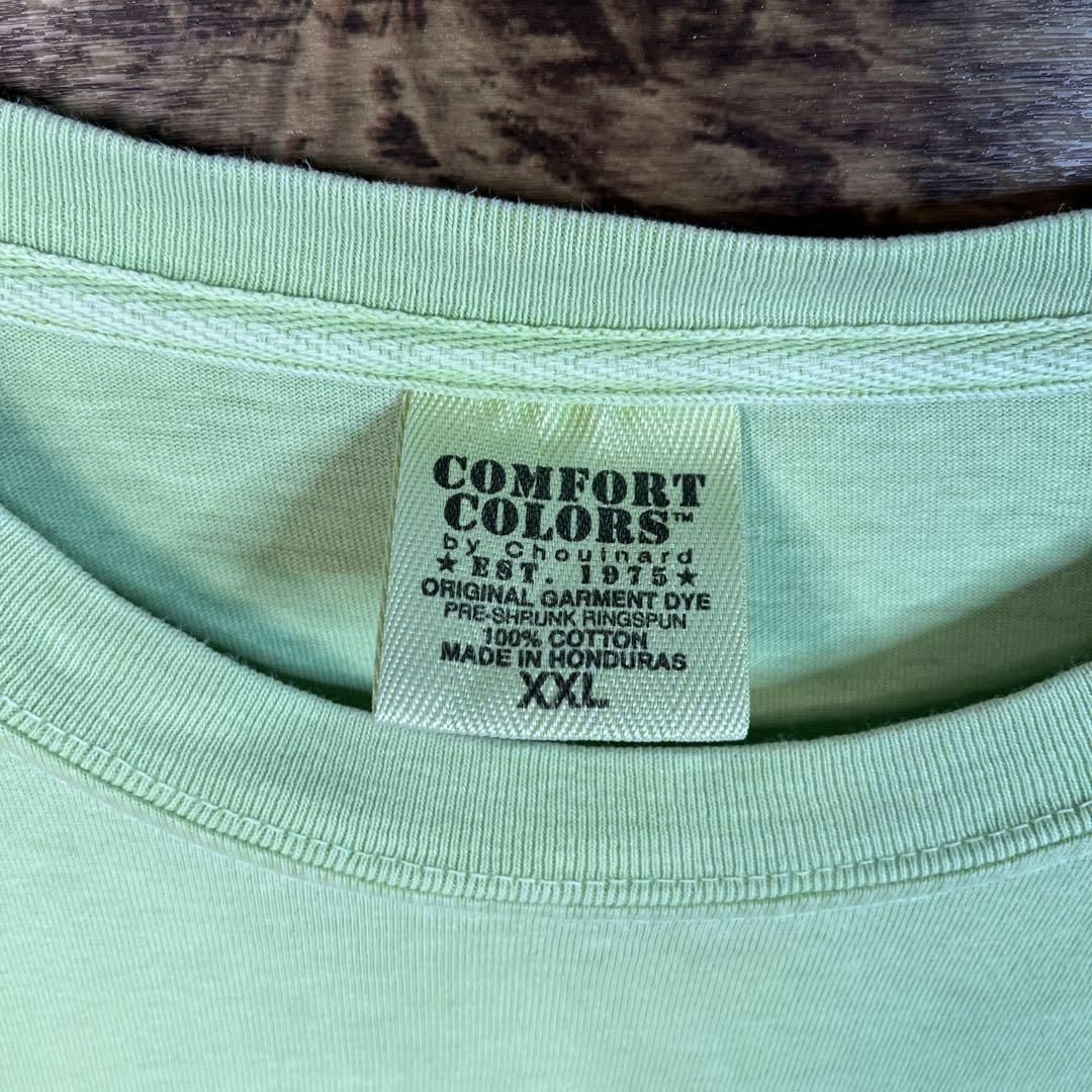 6517 古着　アニマルtシャツ バックプリント　タートル　亀　2XLイエロー メンズのトップス(Tシャツ/カットソー(半袖/袖なし))の商品写真
