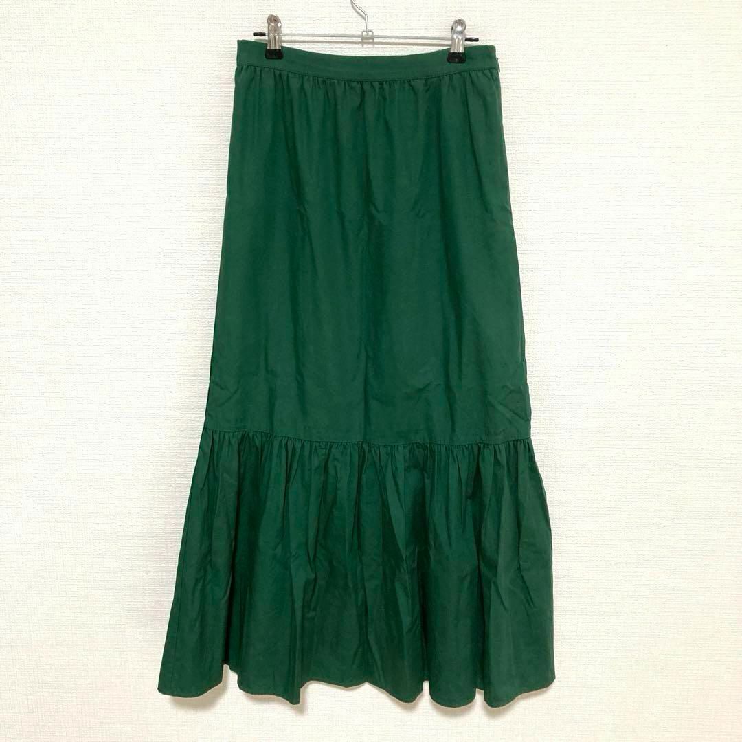 LOWRYS FARM(ローリーズファーム)の🌟LOWRYS FARM【F】ロングスカート グリーン 綿混 レディースのスカート(ロングスカート)の商品写真