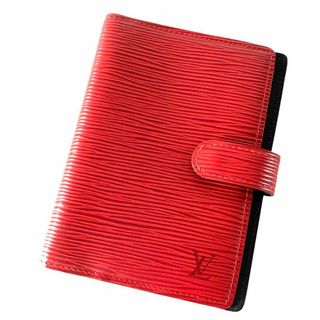 ルイヴィトン(LOUIS VUITTON)のルイヴィトン 手帳カバーPM 手帳 エピ ミニ6穴 ポケットサイズ 赤 レッド(名刺入れ/定期入れ)