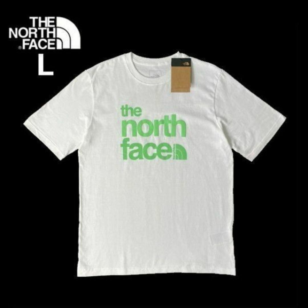 THE NORTH FACE(ザノースフェイス)のノースフェイス 半袖 Tシャツ US限定 男女兼用 (L)白 緑 180902 メンズのトップス(Tシャツ/カットソー(半袖/袖なし))の商品写真