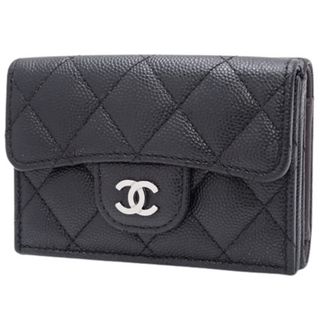 シャネル(CHANEL)のCHANEL(シャネル) マトラッセ ココマーク 三つ折り財布 コンパクト財布 3つ折り ミニウォレット 両面財布 Wホック キャビアスキン ブラック黒 シルバー金具 A84401 レディース 40802092209【中古】【アラモード】(財布)