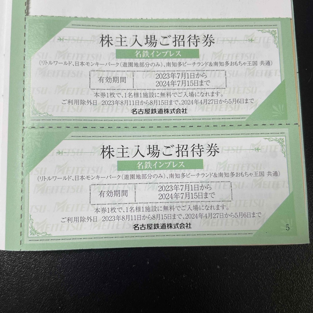 リトルワールド、日本モンキーパーク、南知多ビーチランド入場券 チケットの施設利用券(遊園地/テーマパーク)の商品写真