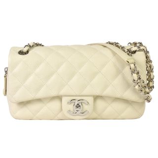 シャネル(CHANEL)のシャネル CHANEL マトラッセ ショルダーバッグ キャビアスキン オフホワイト シルバー金具 8桁 20番台(2014年製造)【中古】(ハンドバッグ)