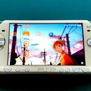 プレイステーションポータブル(PlayStation Portable)の【動作確認済】PSPプレイステーションポータブル PSP-2000 ホワイト(携帯用ゲーム機本体)