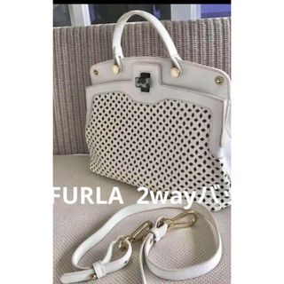 フルラ(Furla)のFURLA パンチングレザー2wayバック廃盤品(ハンドバッグ)