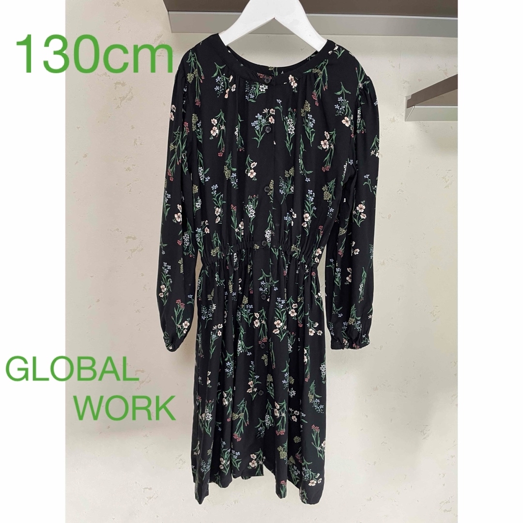 GLOBAL WORK(グローバルワーク)のグローバルワーク　花柄ワンピース　130cm キッズ/ベビー/マタニティのキッズ服女の子用(90cm~)(ワンピース)の商品写真