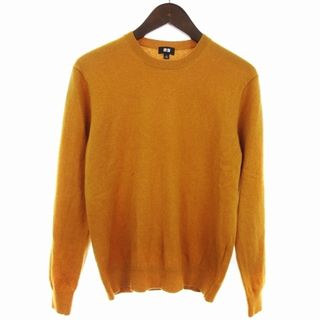 ユニクロ(UNIQLO)のユニクロ ニット セーター 長袖 カシミヤ マスタードカラー 黄 M ■SM1(ニット/セーター)