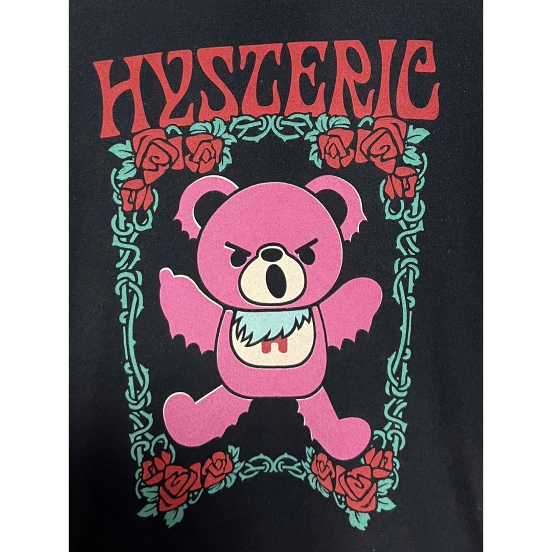 HYSTERIC GLAMOUR(ヒステリックグラマー)の匿名発送　美品　ヒステリックグラマー　ローズベアープリントT ブラック　サイズS レディースのトップス(Tシャツ(半袖/袖なし))の商品写真