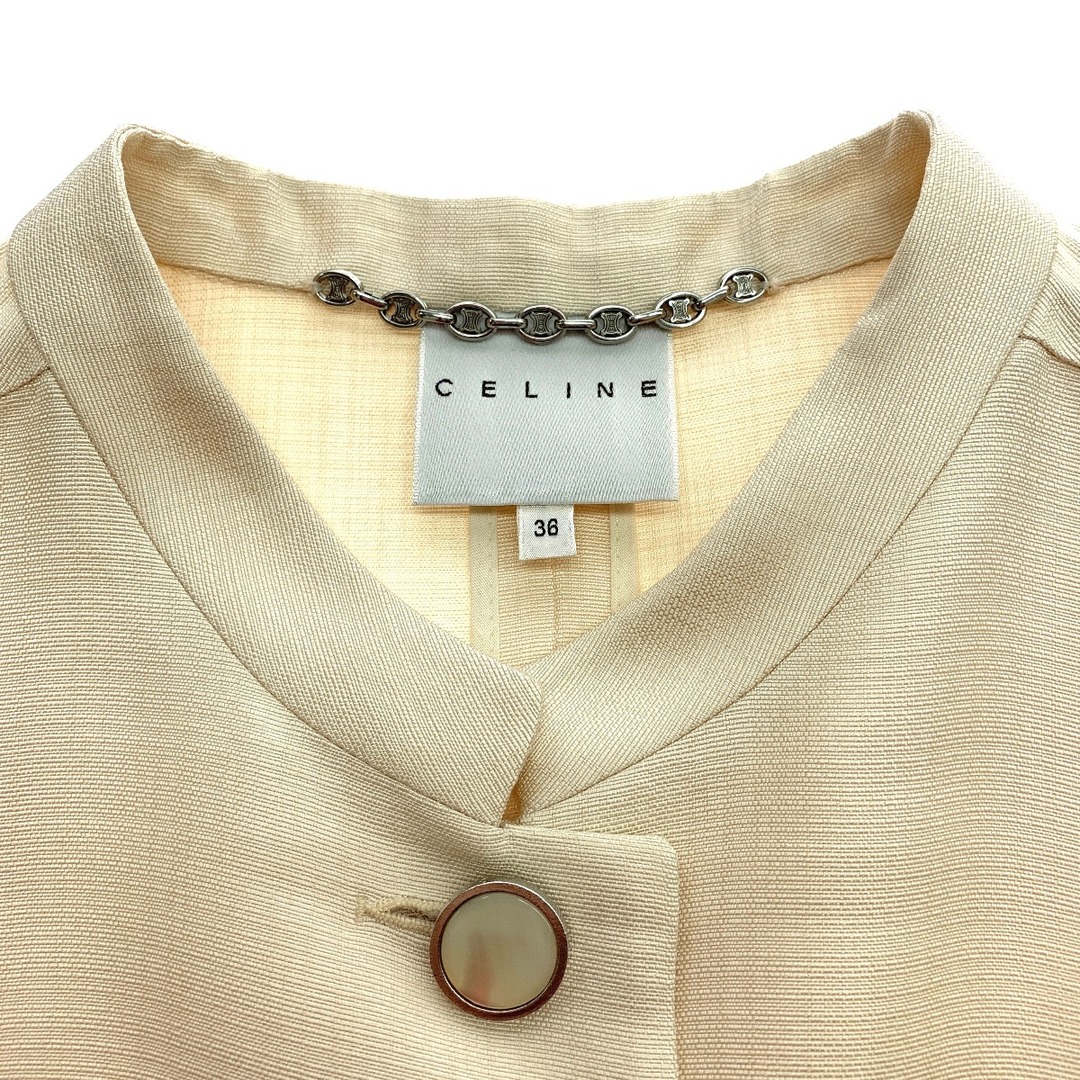 celine(セリーヌ)の$$ CELINE セリーヌ レディース セットアップ SIZE 36/W66 ノーカラーロングジャケット ベージュ レディースのフォーマル/ドレス(スーツ)の商品写真