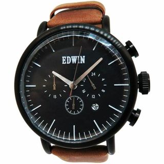 エドウィン(EDWIN)の【新品】EDWIN 腕時計 ダイアルウォッチ ELEMENT ブラウン 本革(腕時計(アナログ))