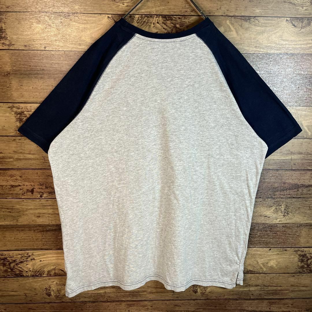MARVEL(マーベル)の6520 古着　ラグランtシャツ 半袖　マーベル　キャラクター　XL グレー メンズのトップス(Tシャツ/カットソー(半袖/袖なし))の商品写真