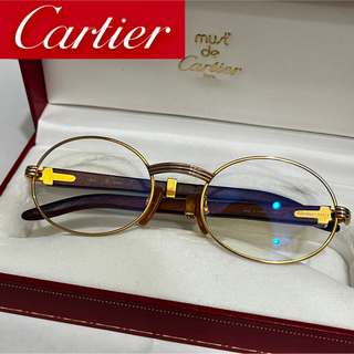 カルティエ(Cartier)の(M040302)Cartier カルティエ トリニティ 度なし　眼鏡 130b(サングラス/メガネ)