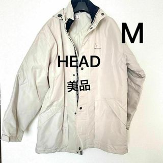 ヘッド(HEAD)の美品 HEAD ナイロンジャケット ウィンドブレーカー M ベージュ(ナイロンジャケット)