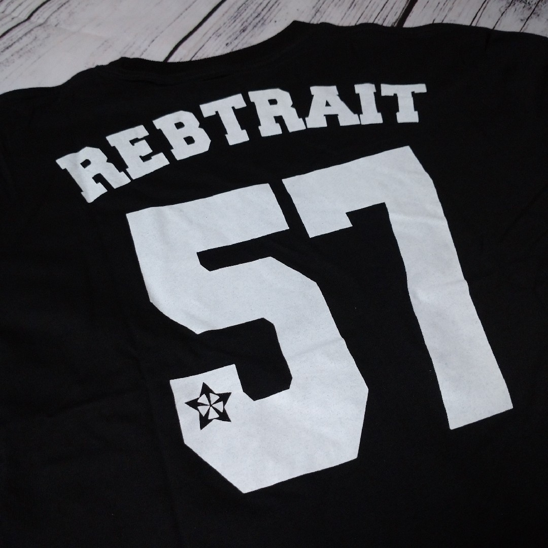 REBTRAIT(レブトレイト)の【REBTRAIT】ロング丈 サイドジップ ベースボール Ｔシャツ Ｌ メンズ メンズのトップス(Tシャツ/カットソー(半袖/袖なし))の商品写真