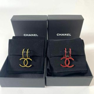 シャネル(CHANEL)の美品 シャネル CHANEL ココマーク ラインストーン イヤリング(イヤリング)