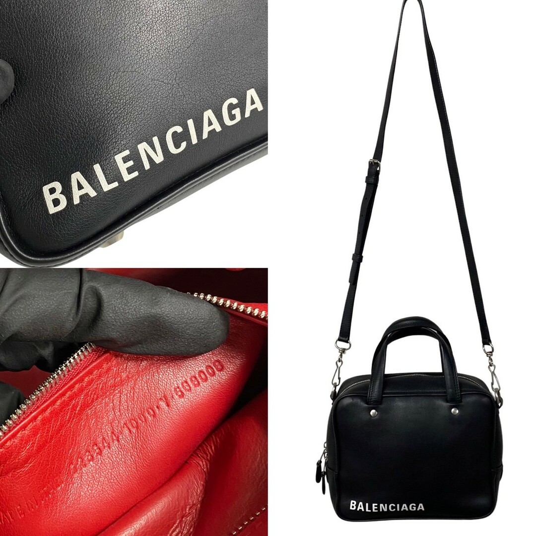 Balenciaga(バレンシアガ)のほぼ未使用 袋付 BALENCIAGA バレンシアガ トライアングル スクエアバッグ レザー 本革 2way ハンドバッグ ショルダーバッグ 黒 35706 レディースのバッグ(ハンドバッグ)の商品写真