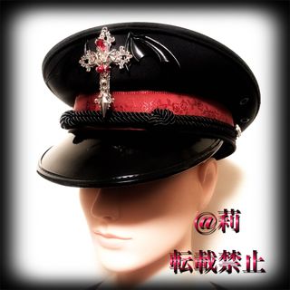 多色展開 -Diabolos-軍帽 ポリスハット カスタム軍帽 悪魔 十字架