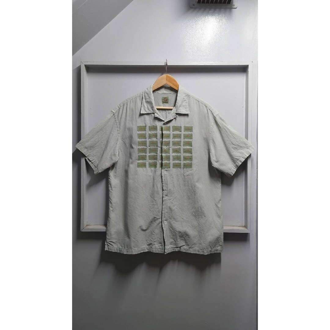KANEKO ISAO(カネコイサオ)の90’s MEN’S KANEKO ISAO ロゴパッチ オープンカラー シャツ メンズのトップス(シャツ)の商品写真