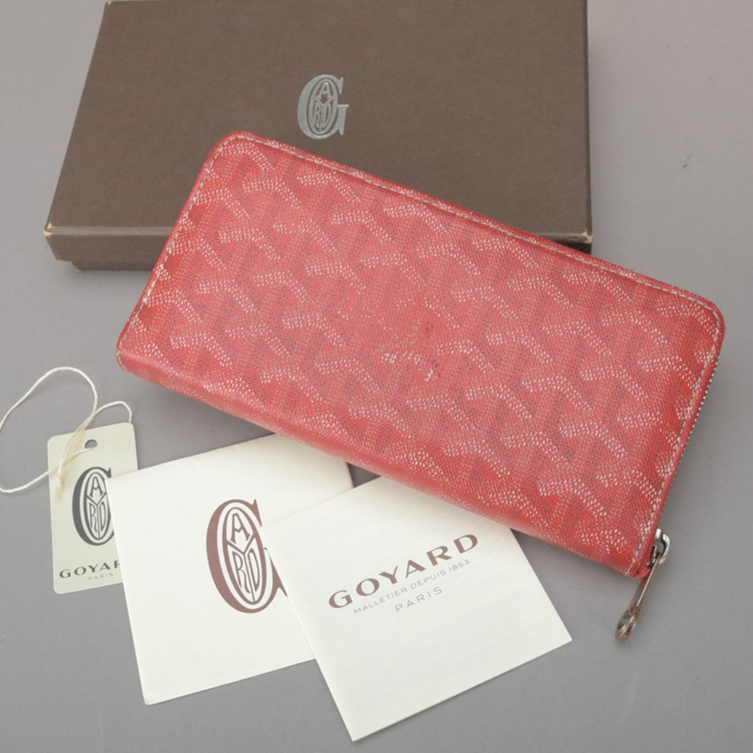 GOYARD(ゴヤール)のGOYARD♡ゴヤール マティニョンジップGM ジッピー長財布 ヘリンボーン 赤 レディースのファッション小物(財布)の商品写真