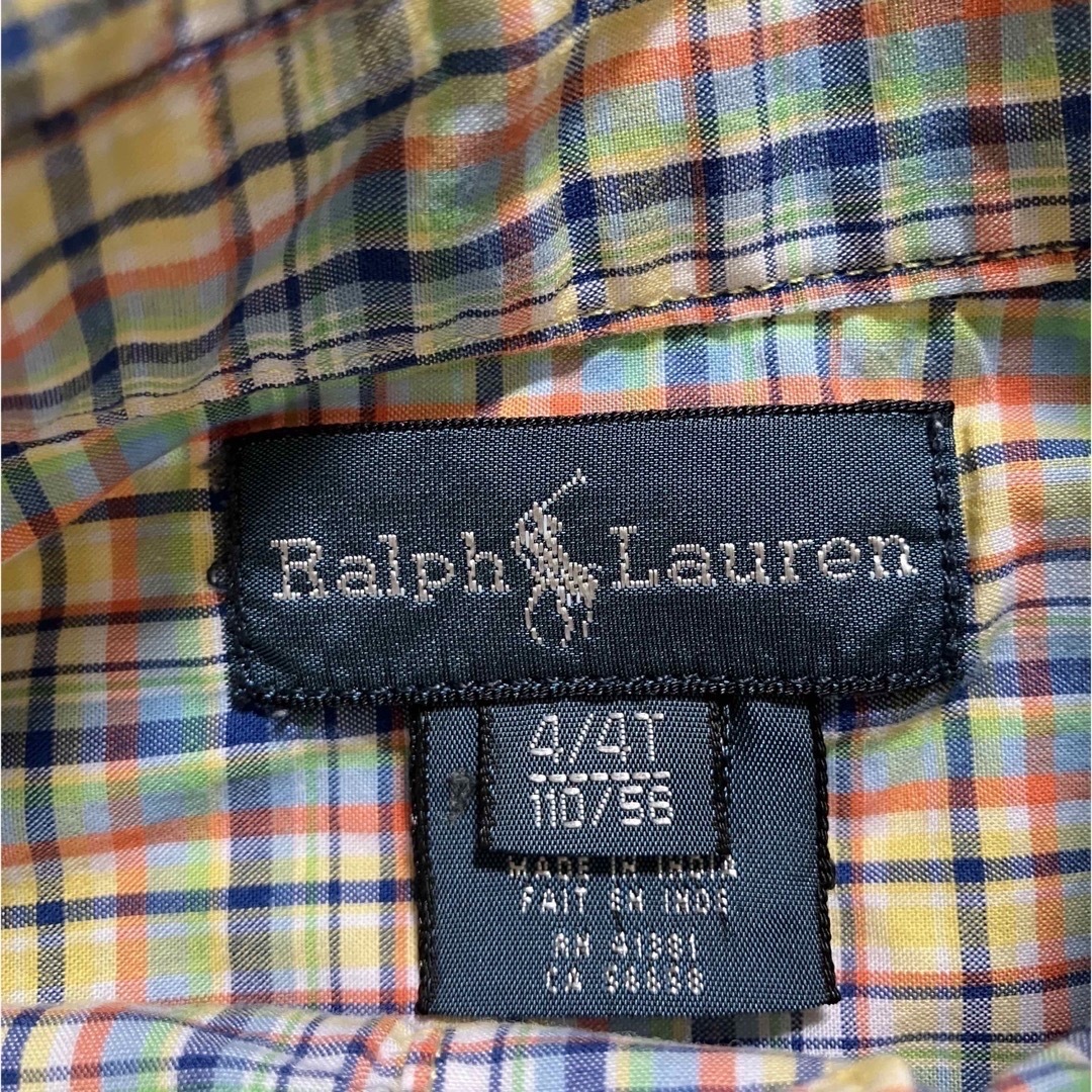 Ralph Lauren(ラルフローレン)のラルフローレン　ボタンダウン長袖シャツ　4歳 キッズ/ベビー/マタニティのキッズ服男の子用(90cm~)(Tシャツ/カットソー)の商品写真