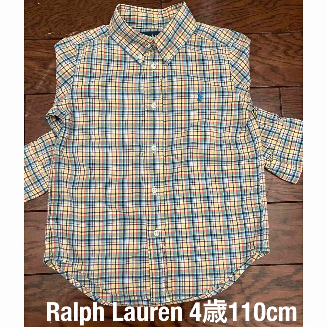 Ralph Lauren(ラルフローレン)のラルフローレン　ボタンダウン長袖シャツ　4歳 キッズ/ベビー/マタニティのキッズ服男の子用(90cm~)(Tシャツ/カットソー)の商品写真