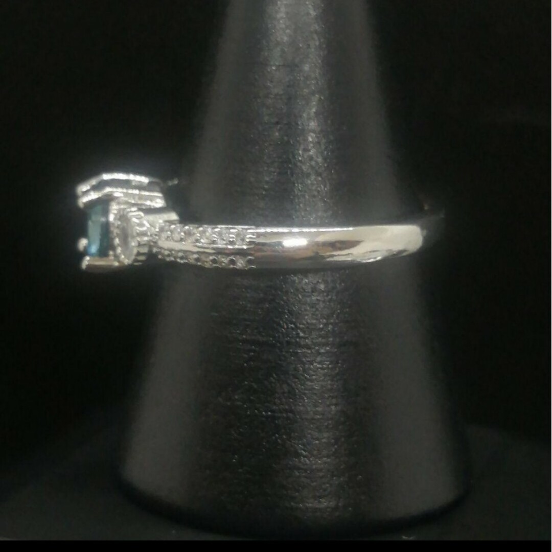 指輪 アクアマリン風 リング 8号 レディースのアクセサリー(リング(指輪))の商品写真