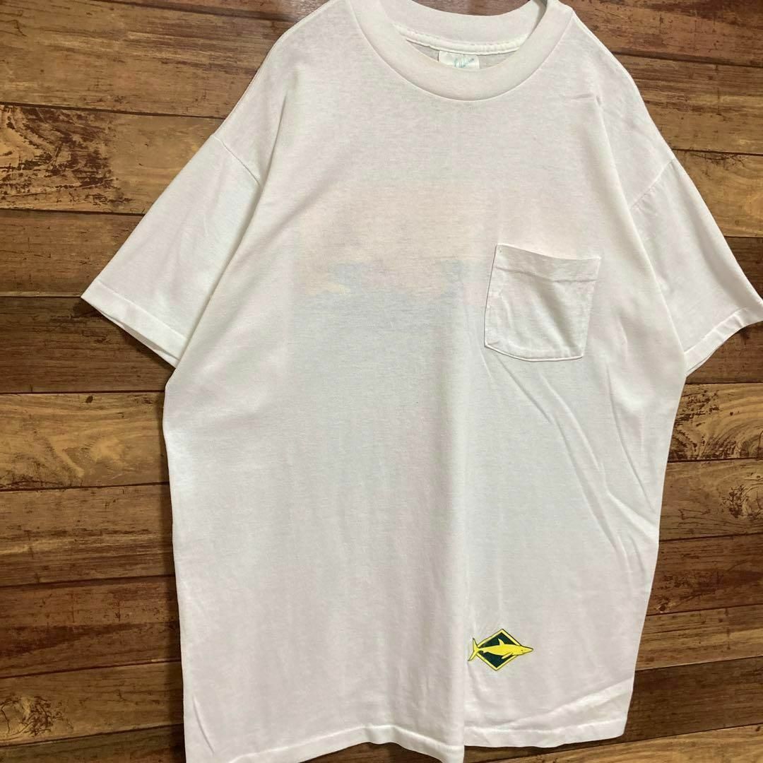 6230 古着90sUSA製　OLD シングルステッチ　tシャツ 半袖　XL 白 メンズのトップス(Tシャツ/カットソー(半袖/袖なし))の商品写真