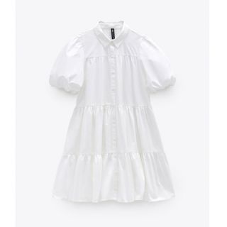 ザラ(ZARA)の新品　zara フレア　ミニ　ワンピース　xs(ミニワンピース)