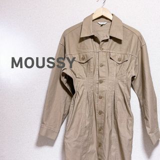 マウジー(moussy)のMOUSSY マウジー　ミニワンピ　ベージュ　ワンピース　Gジャンディティール(ミニワンピース)