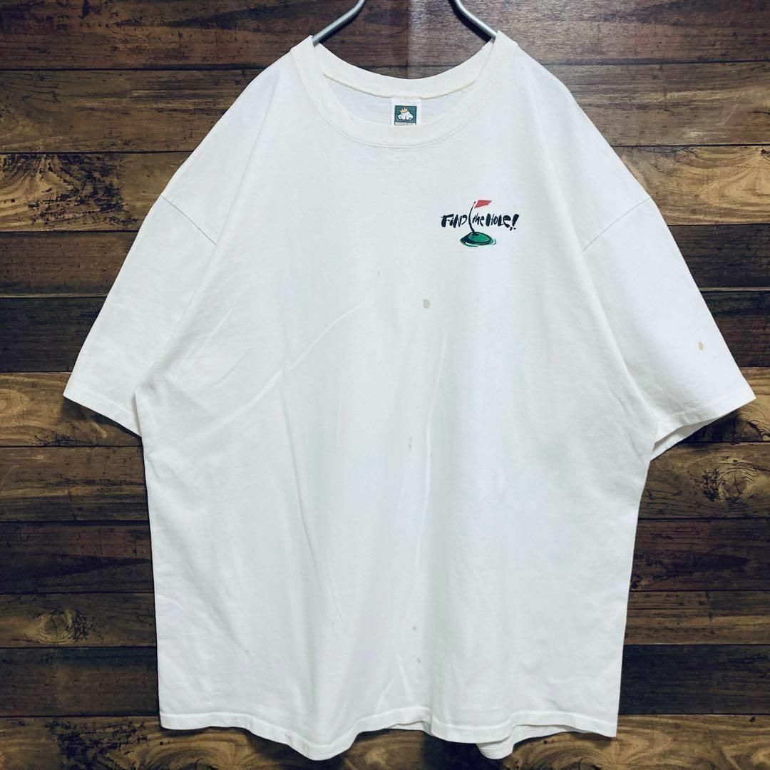 6234 古着　OLD 90年代　USA製 tシャツ 半袖　プリント　2X 白 メンズのトップス(Tシャツ/カットソー(半袖/袖なし))の商品写真