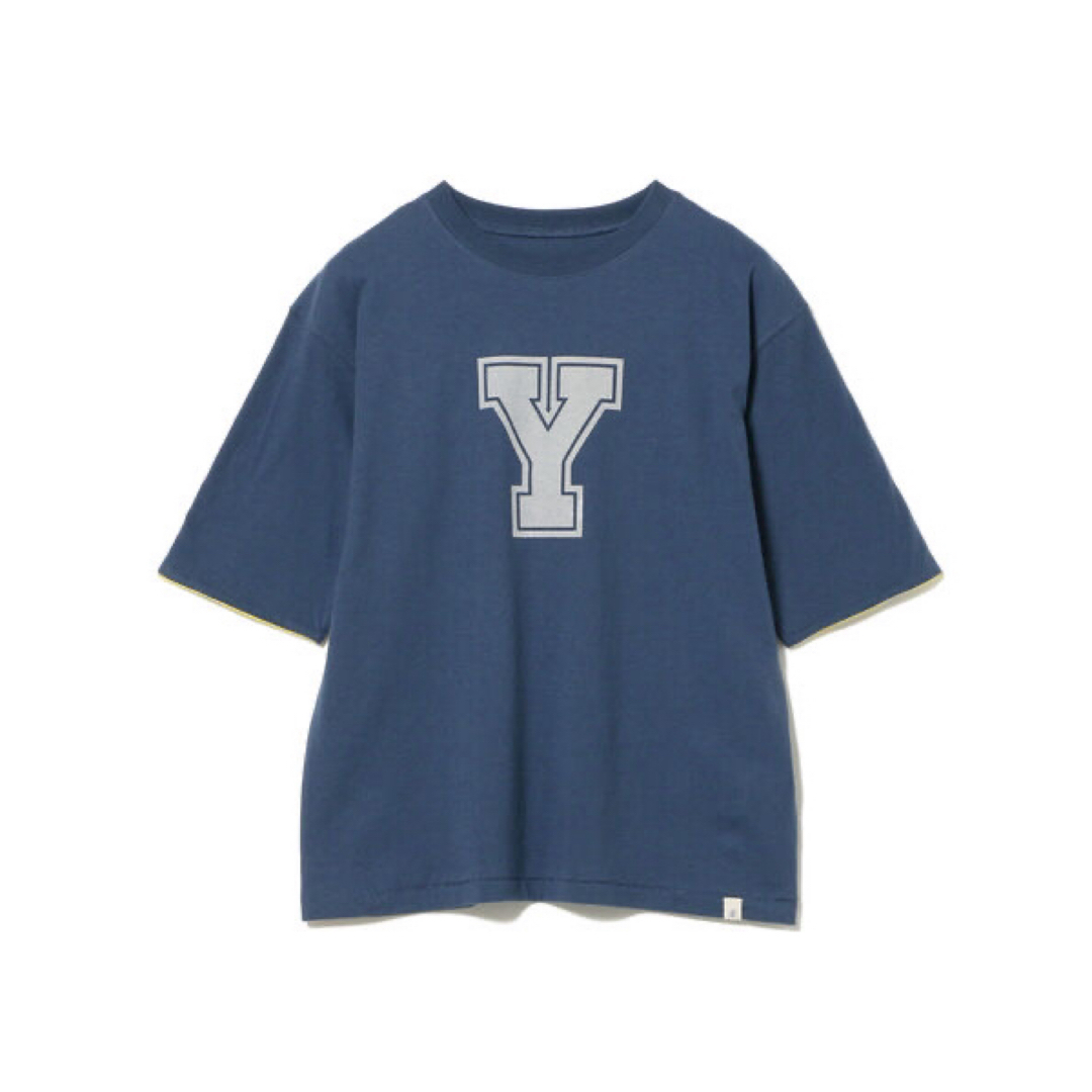 BEAMS BOY(ビームスボーイ)の未開封●BEAMS BOY Tシャツ/ロゴ リバーシブル/ネイビー/紺色/半袖 レディースのトップス(Tシャツ(半袖/袖なし))の商品写真