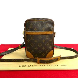 ルイヴィトン(LOUIS VUITTON)の極 美品 LOUIS VUITTON ルイヴィトン ヴィンテージ ダヌーブ モノグラム レザー 本革 ミニ ショルダーバッグ ポシェット ブラウン 28619(ショルダーバッグ)