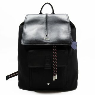 DIOR HOMME - ディオール オム DIOR HOMME リュック キャンバス/レザー ブラック シルバー メンズ 送料無料【中古】 w0130g