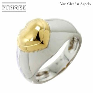 ヴァンクリーフアンドアーペル(Van Cleef & Arpels)のヴァンクリーフ & アーペル Van Cleef & Arpels 10号 リング K18 YG WG イエロー ホワイト ゴールド 750 ハート VLP 90222359(リング(指輪))