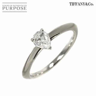 ティファニー(Tiffany & Co.)のティファニー TIFFANY&Co. ペアシェイプ ダイヤ 0.23ct E/VVS1 5.5号 リング Pt 指輪 【鑑定書付き】VLP 90222870(リング(指輪))