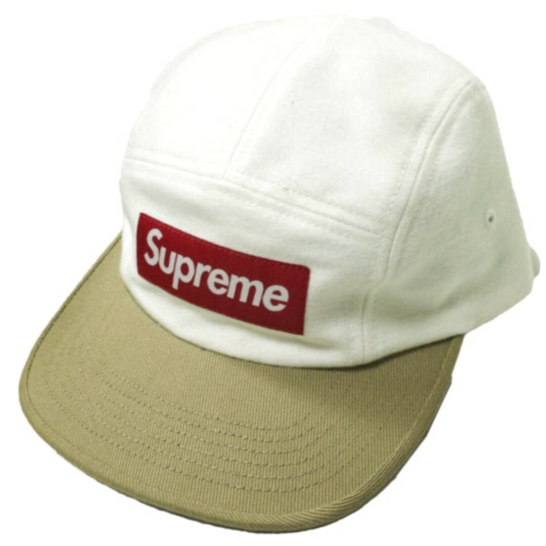 Supreme(シュプリーム)のSUPREME シュプリーム 23AW アメリカ製 2-Tone Camp Cap ツートーンキャンプキャップ ONE SIZE White/Beige WEEK16 Box Logo ボックスロゴ ジェットキャップ MADE IN USA 帽子【新古品】【中古】【SUPREME】 メンズの帽子(キャップ)の商品写真