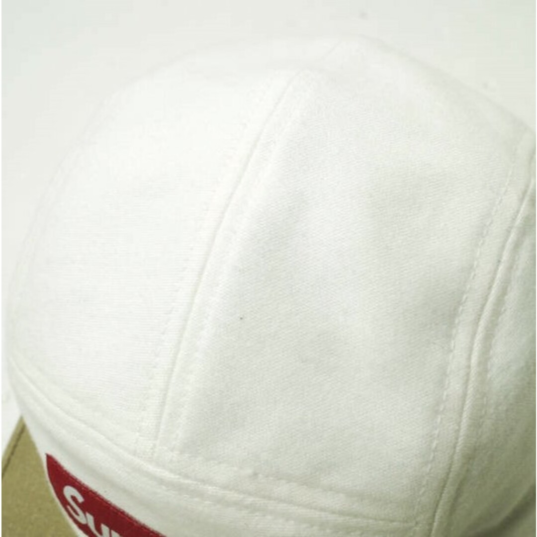 Supreme(シュプリーム)のSUPREME シュプリーム 23AW アメリカ製 2-Tone Camp Cap ツートーンキャンプキャップ ONE SIZE White/Beige WEEK16 Box Logo ボックスロゴ ジェットキャップ MADE IN USA 帽子【新古品】【中古】【SUPREME】 メンズの帽子(キャップ)の商品写真